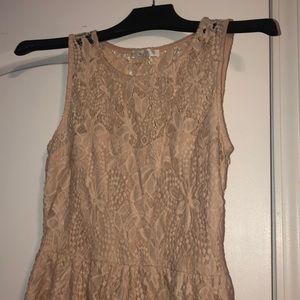Peach/ Light Pink Lace Dress